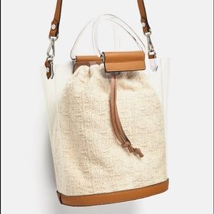 Zara clear vinyl tote ✨